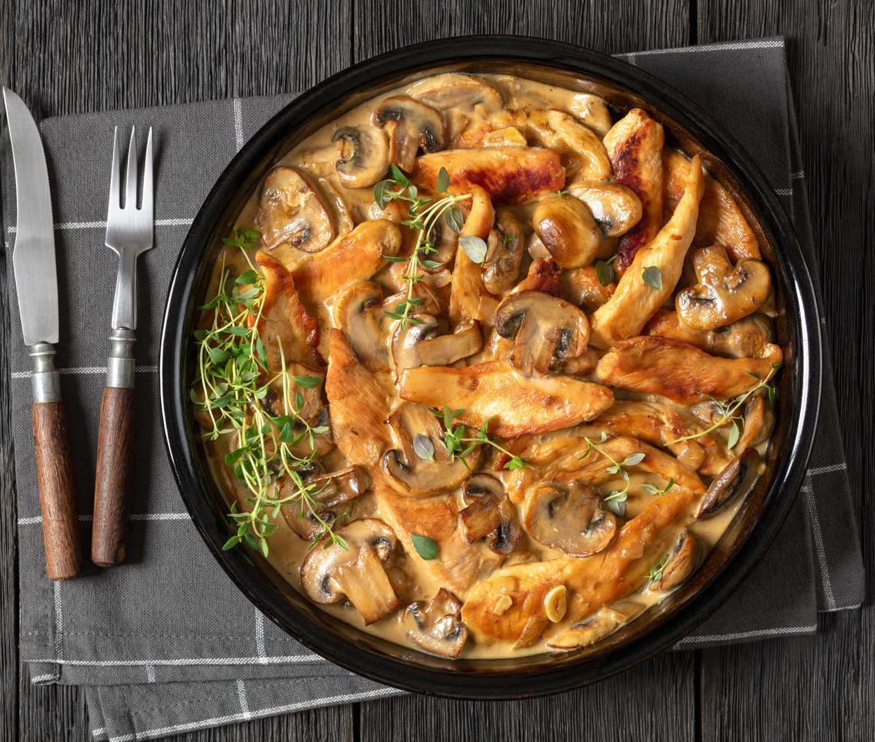 Kurací stroganov smotanový