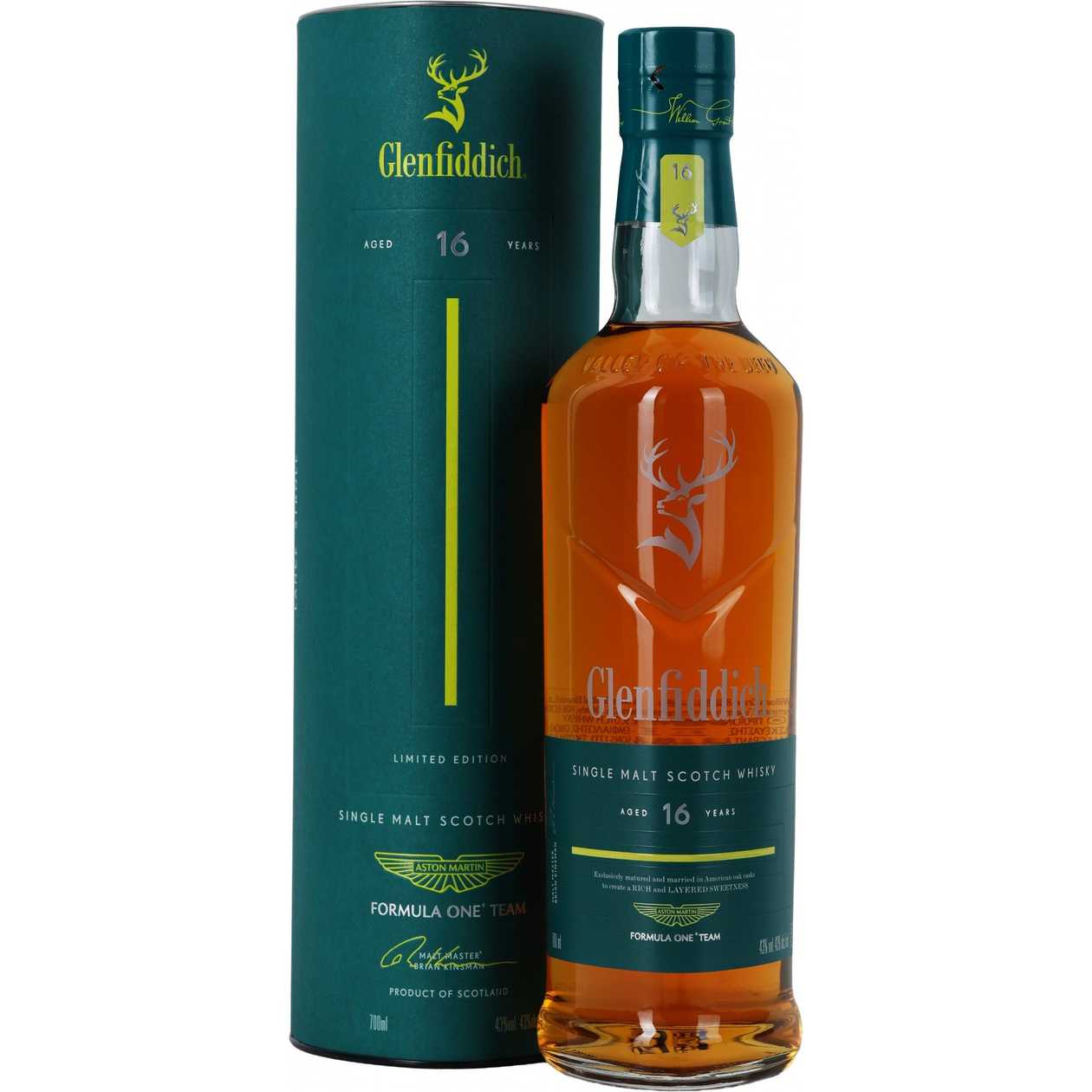 Whisky Glenfiddich 16 anos Limited Edition Formula One Aston Martin