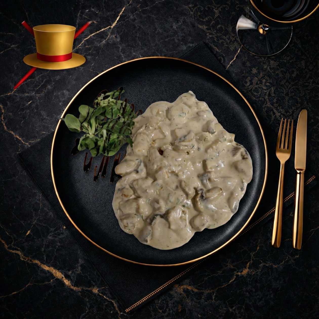 Pui cu Smantana si Ciuperci 300 Gr.