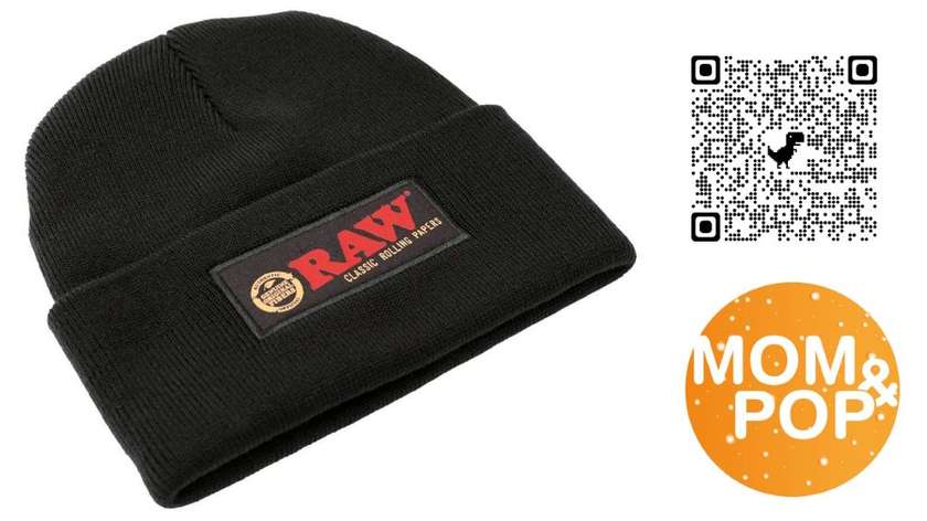 RAW Hat Stash Beanie Black