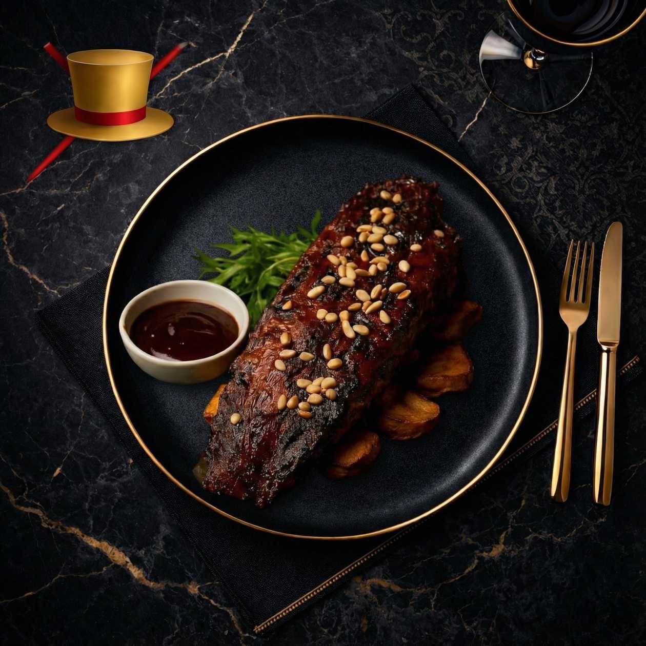 Coaste de Porc cu Sos Barbeque 800 Gr.
