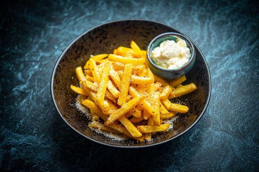 29. Fries with parmesan cheese and truffle mayonnaise