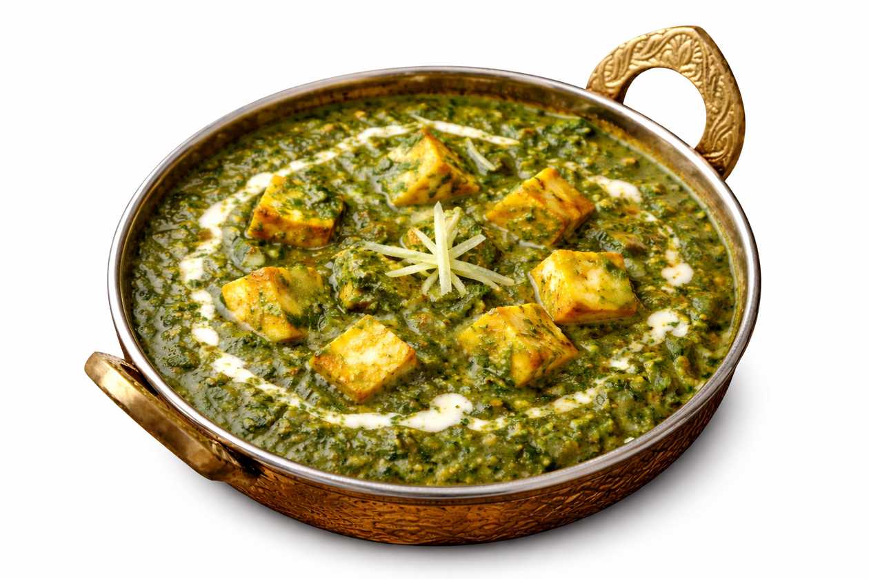 Paneer with Spinach (Palak Paneer)