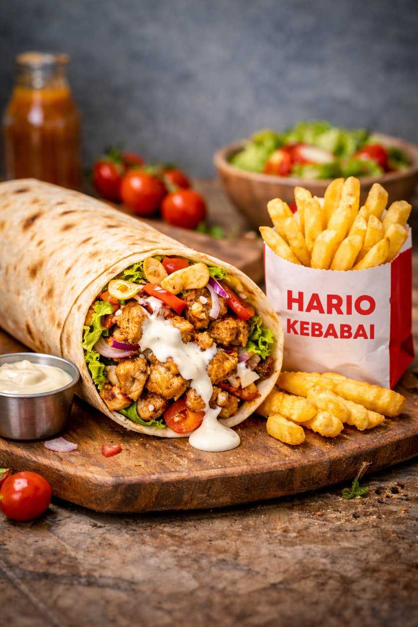 Kebab in lavash STIX + Fries as a gift