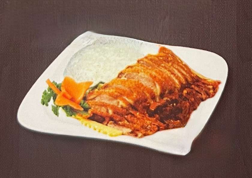 A42. Duck with bamboo and mushrooms with rice