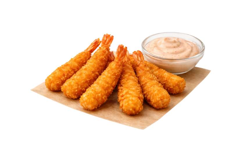 Paneeritud krevetid (6 tk)