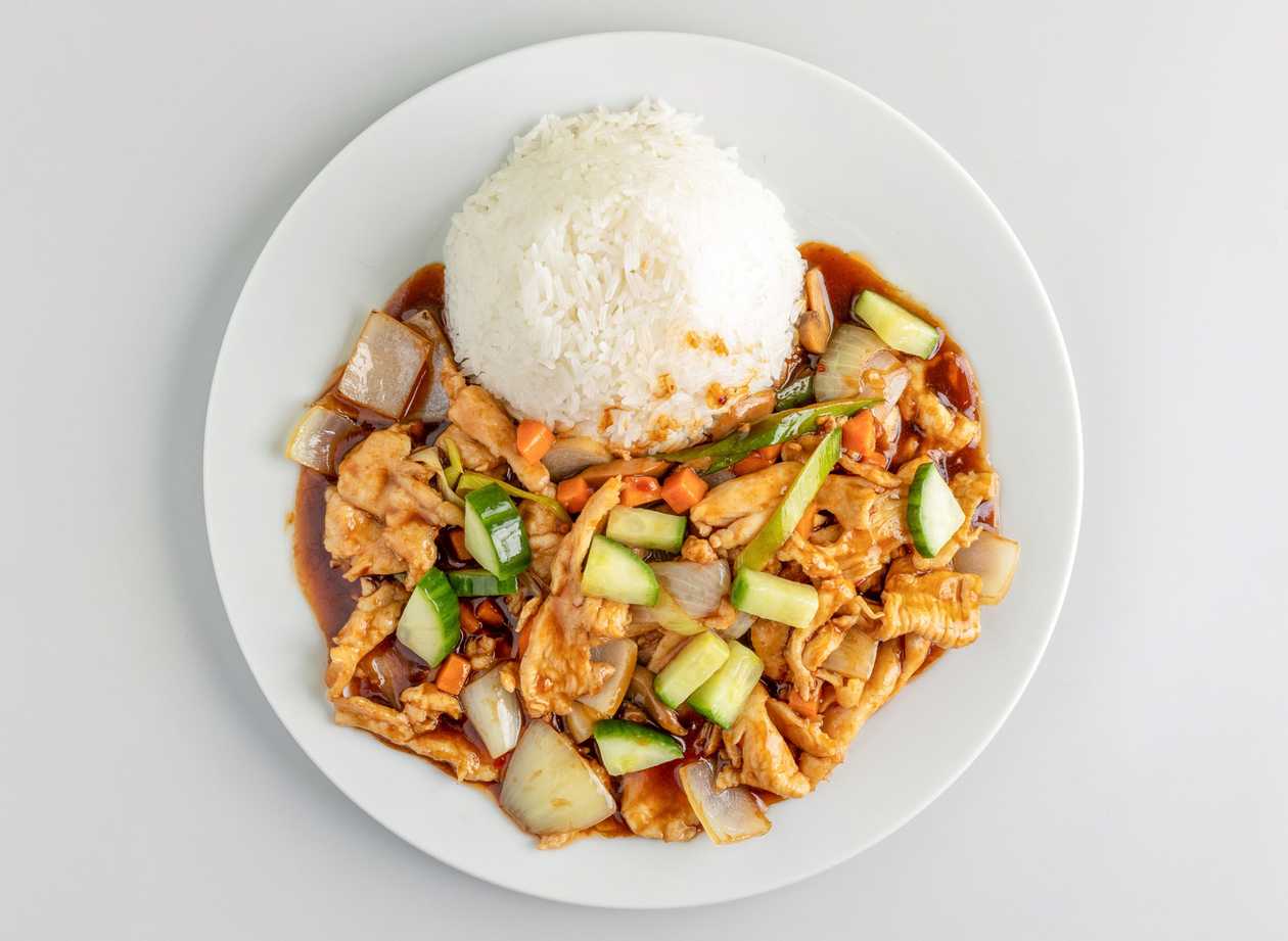 A18. Chicken "zhan-bao" with rice