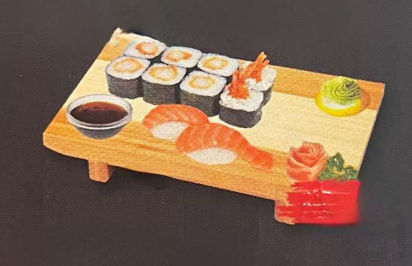 S14. Maki shrimp (8pcs), nigiri salmon (2pcs)