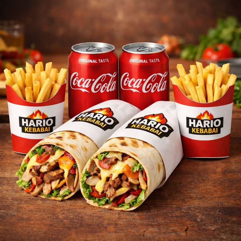 Duet of Large Kebabs with Cheese