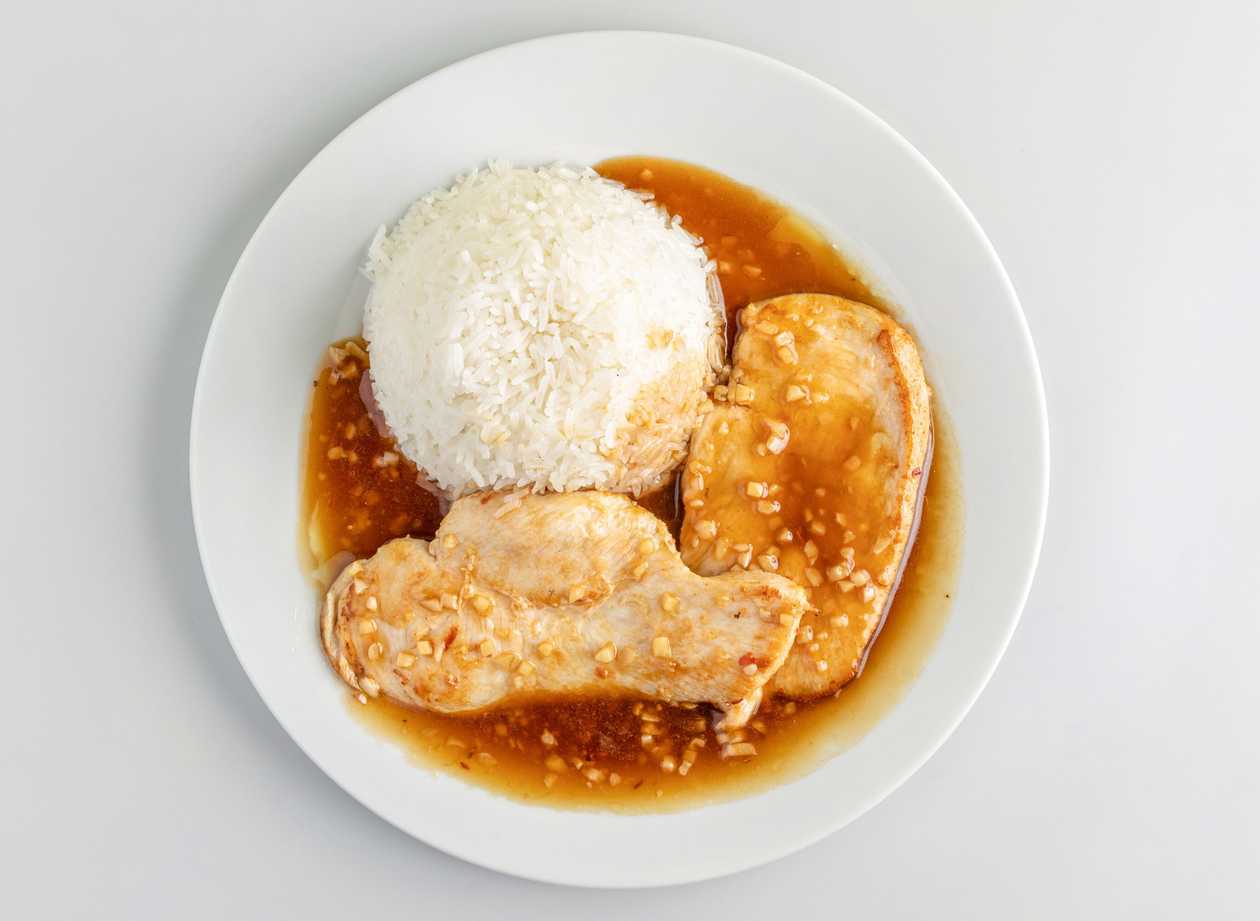 A24. Chicken steak with rice