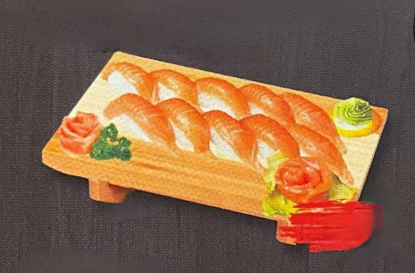 S15. Salmon nigiri (10pcs), sashimi salmon (3pcs)