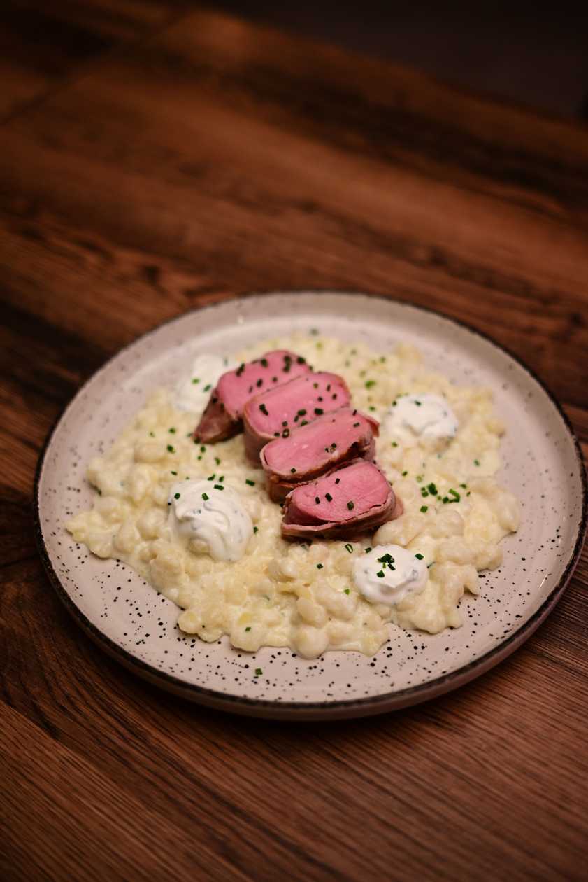 Bryndzové halušky s panenkou