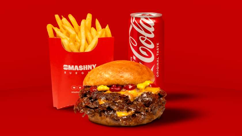 Triple Smashed + Frytki + Coca-Cola