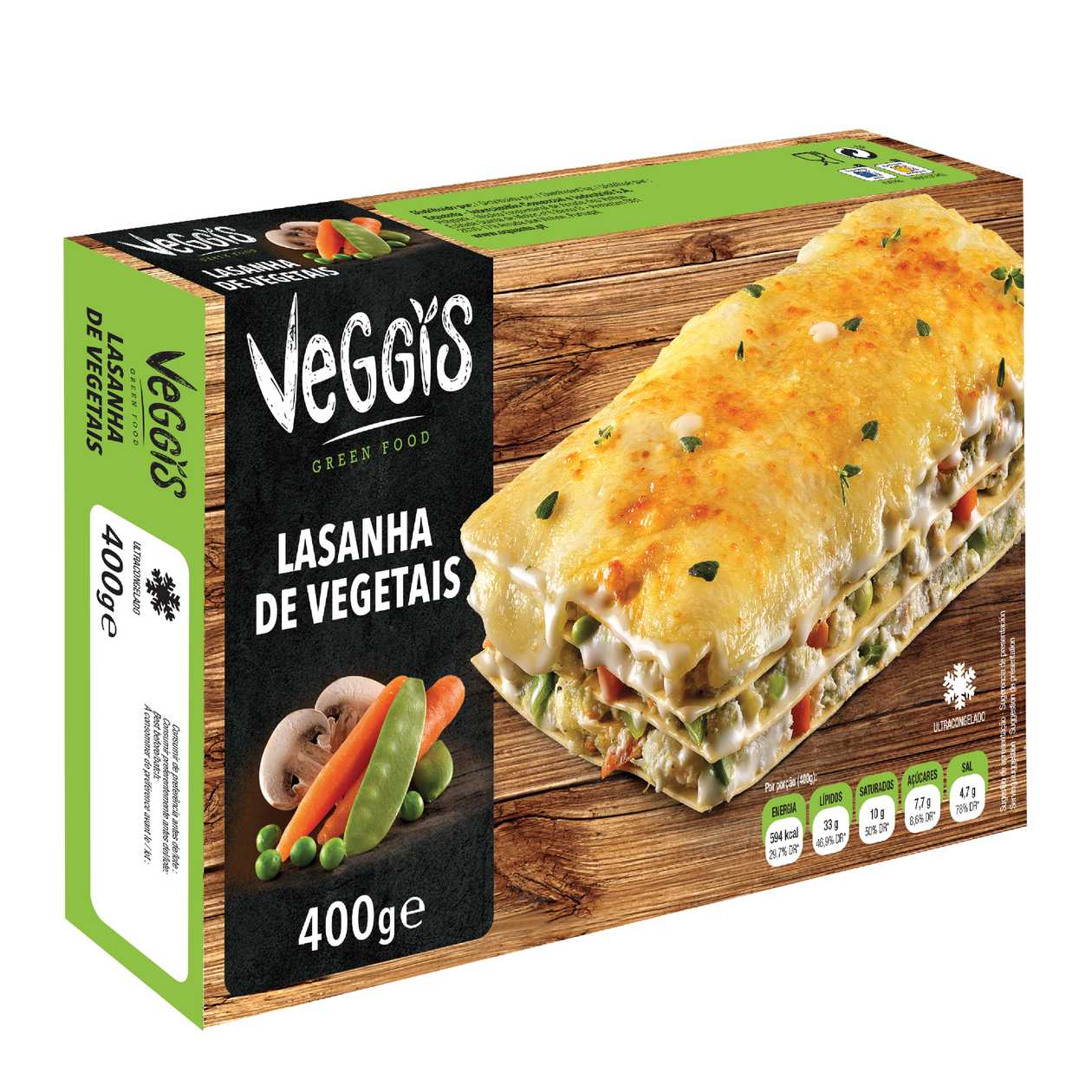 Lasanha de Vegetais Veggis 400 gr