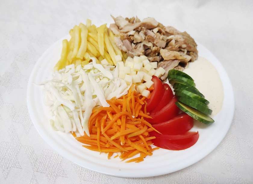 Small Plate with Cheese and Fries