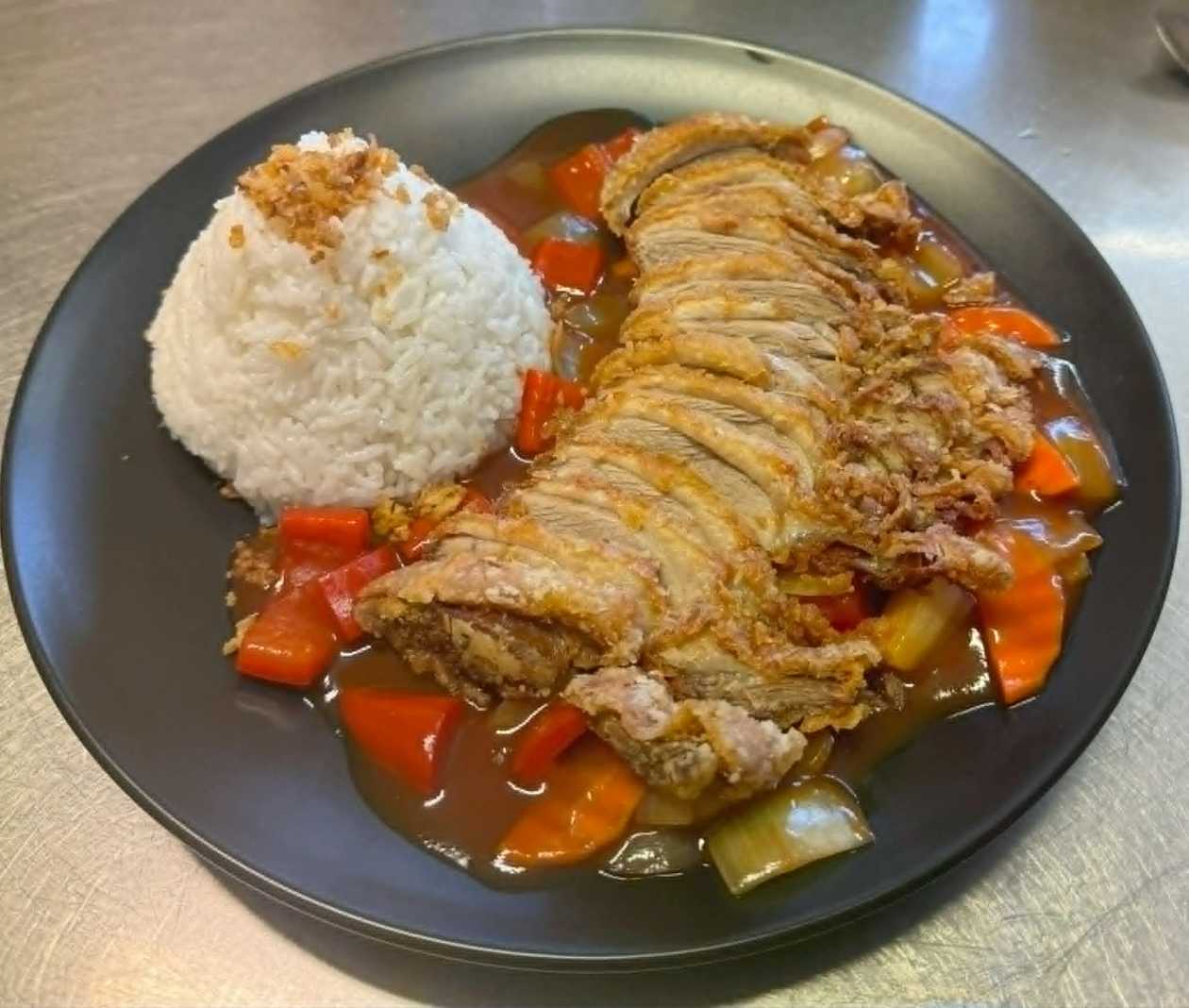 17. Duck with Sweet and Hot Sauce or Crispy Chicken