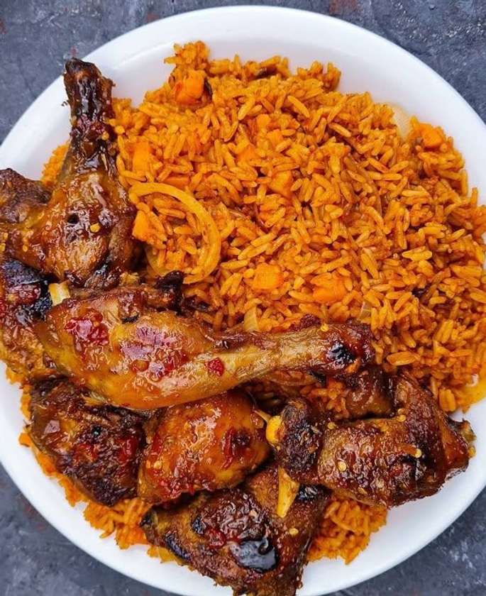 Jollof Rice with Choice of Meat