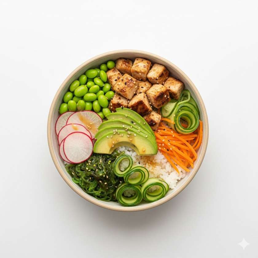 Poke green with chicken