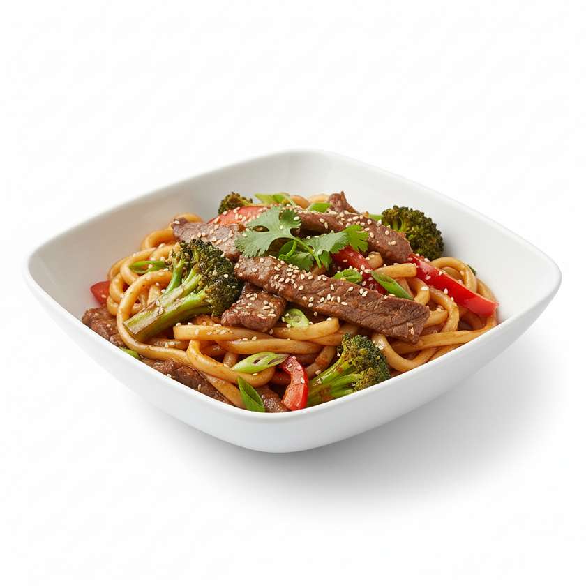 Udon Thai z wołowiną