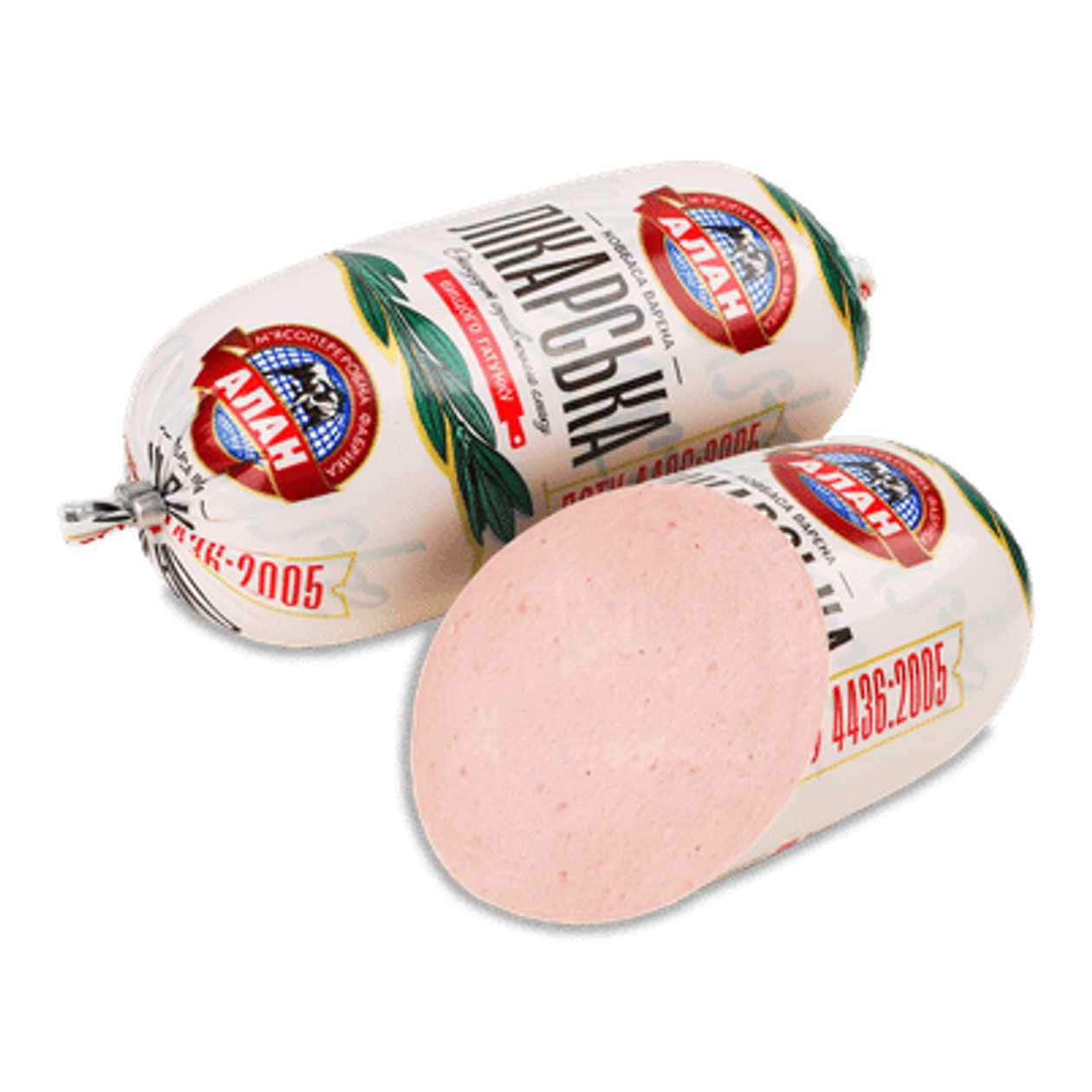 Ковбаса «Алан» «Лікарська» п/а в/ґ (400г)