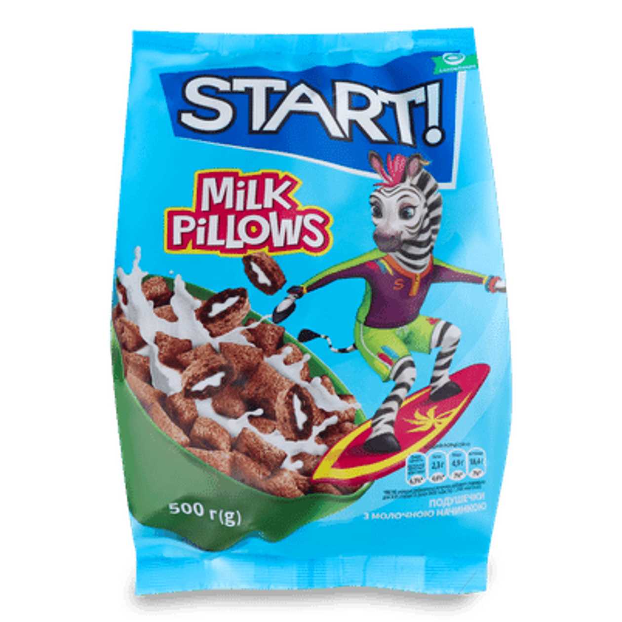 Подушечки Start з молочною начинкою (500г)