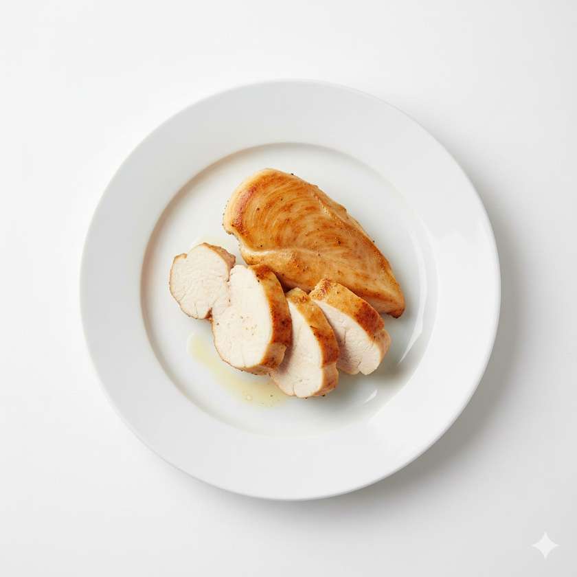 Sous vide chicken supreme with paprika sauce