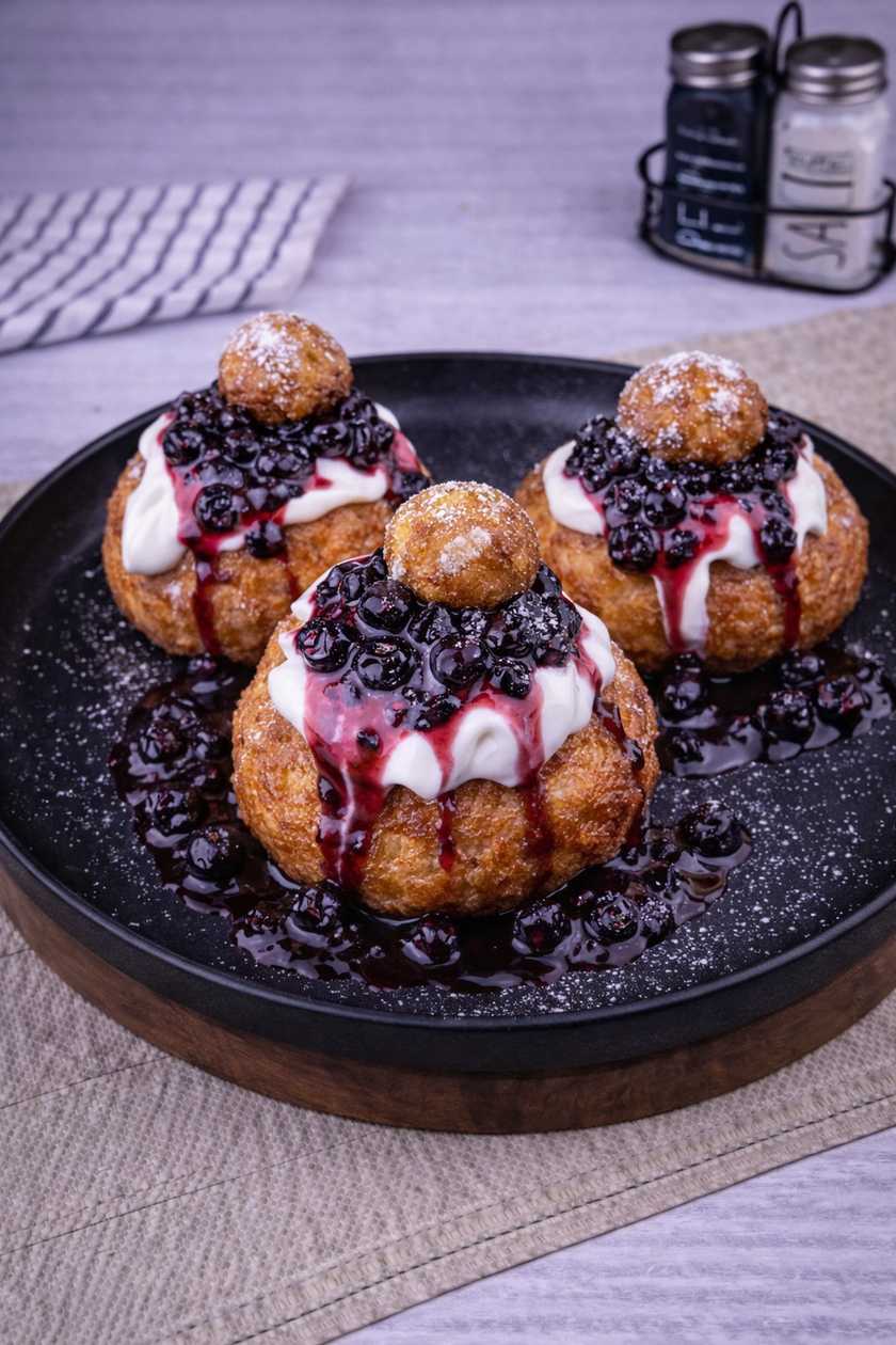 Papanași with Sweet Cream and Homemade Jam