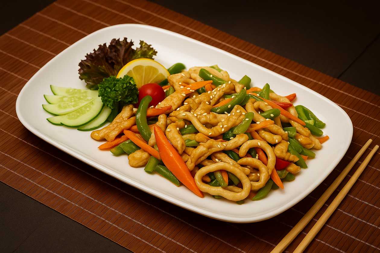 V15 Vištiena su kalmarais