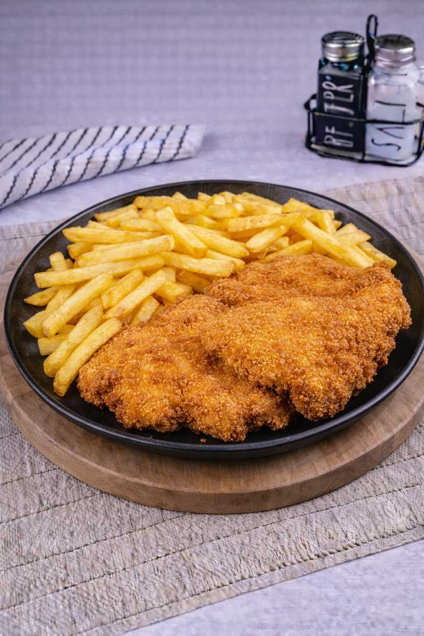 Chicken Schnitzel with Fries