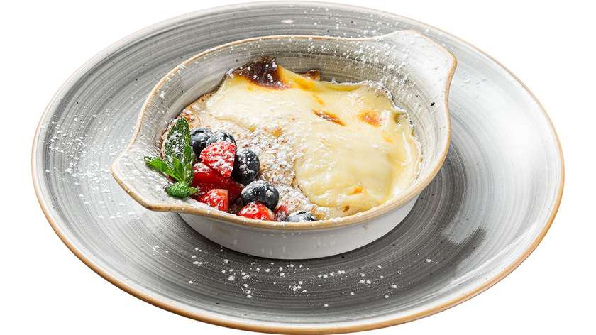 Pan-fried pancakes with curd