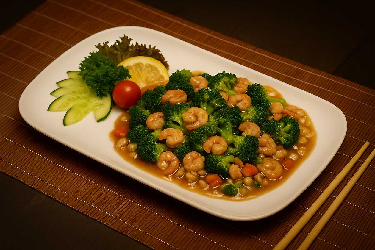 U5 Keptos krevetės su brokoliais