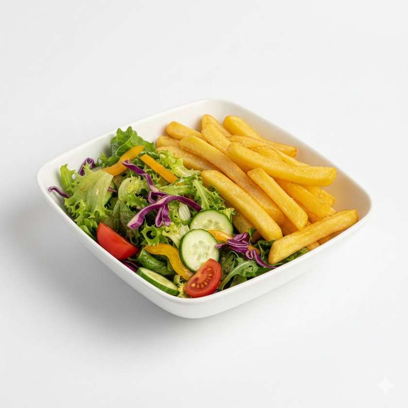 Small Mixed Salad, French Fries