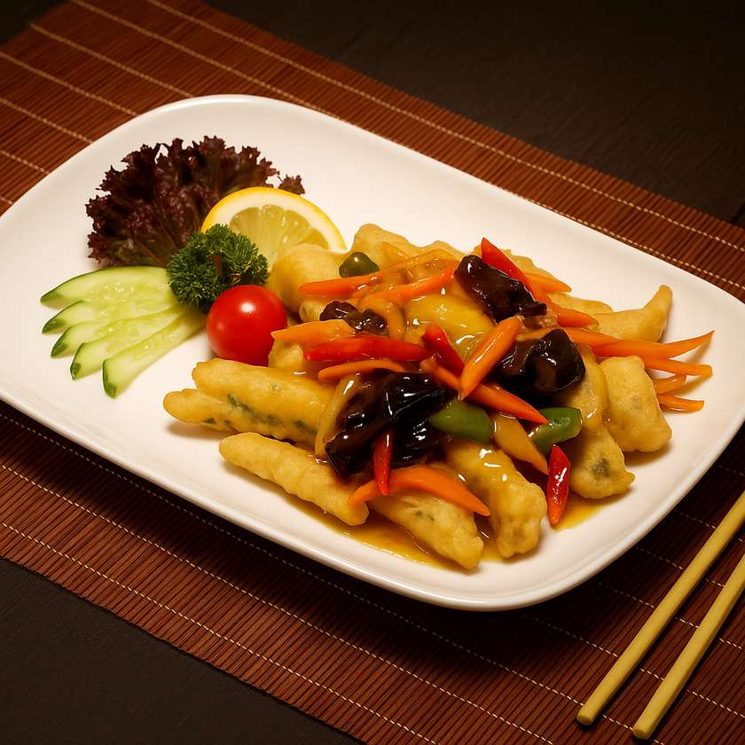 E1 Karpis saldžiarūgščiai aštriame padaže