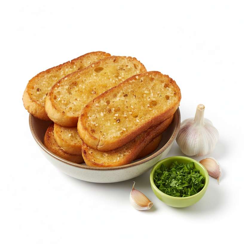 4 Pieces of Toast with Garlic