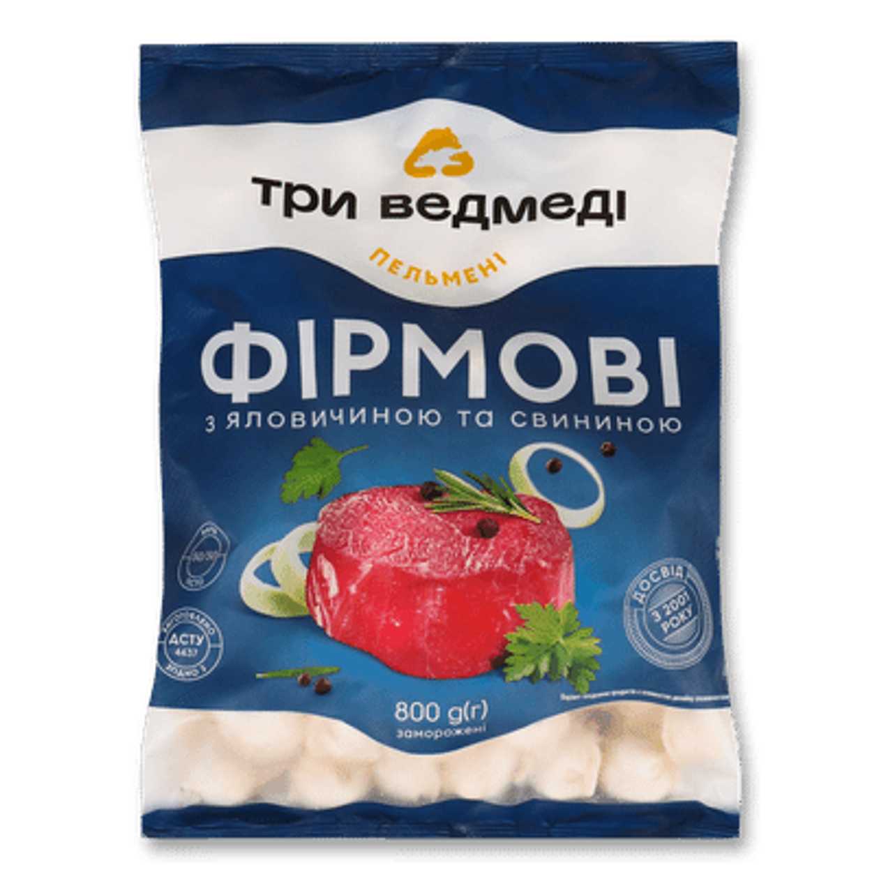 Пельмені «Три Ведмеді» «Фірмові» (800г)