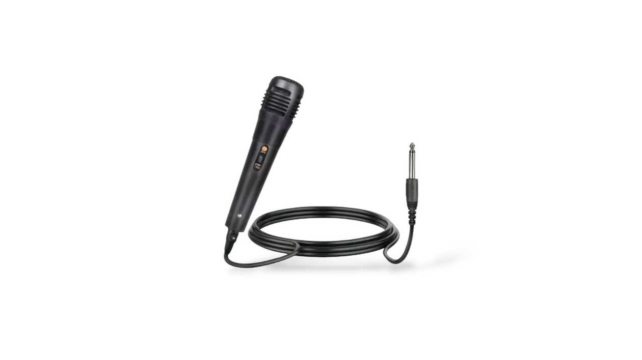Microphone 16 cm, with 6.35 mm Aux Cable, Black, 1111111111486