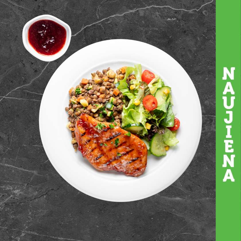 Grill vištienos kepsnys vyšnių marinate