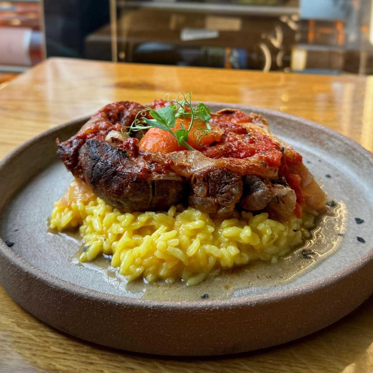 Osso Buco, risotto milanese