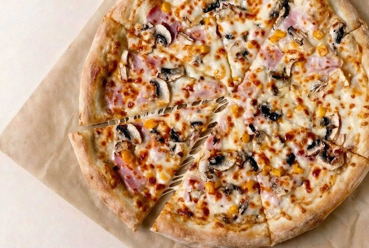 HAM & MUSHROOM PIZZA