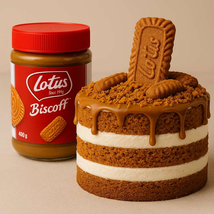 homemade lotus cream cheese cake