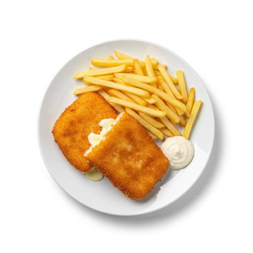 Sýr (2 kusy) s hranolky