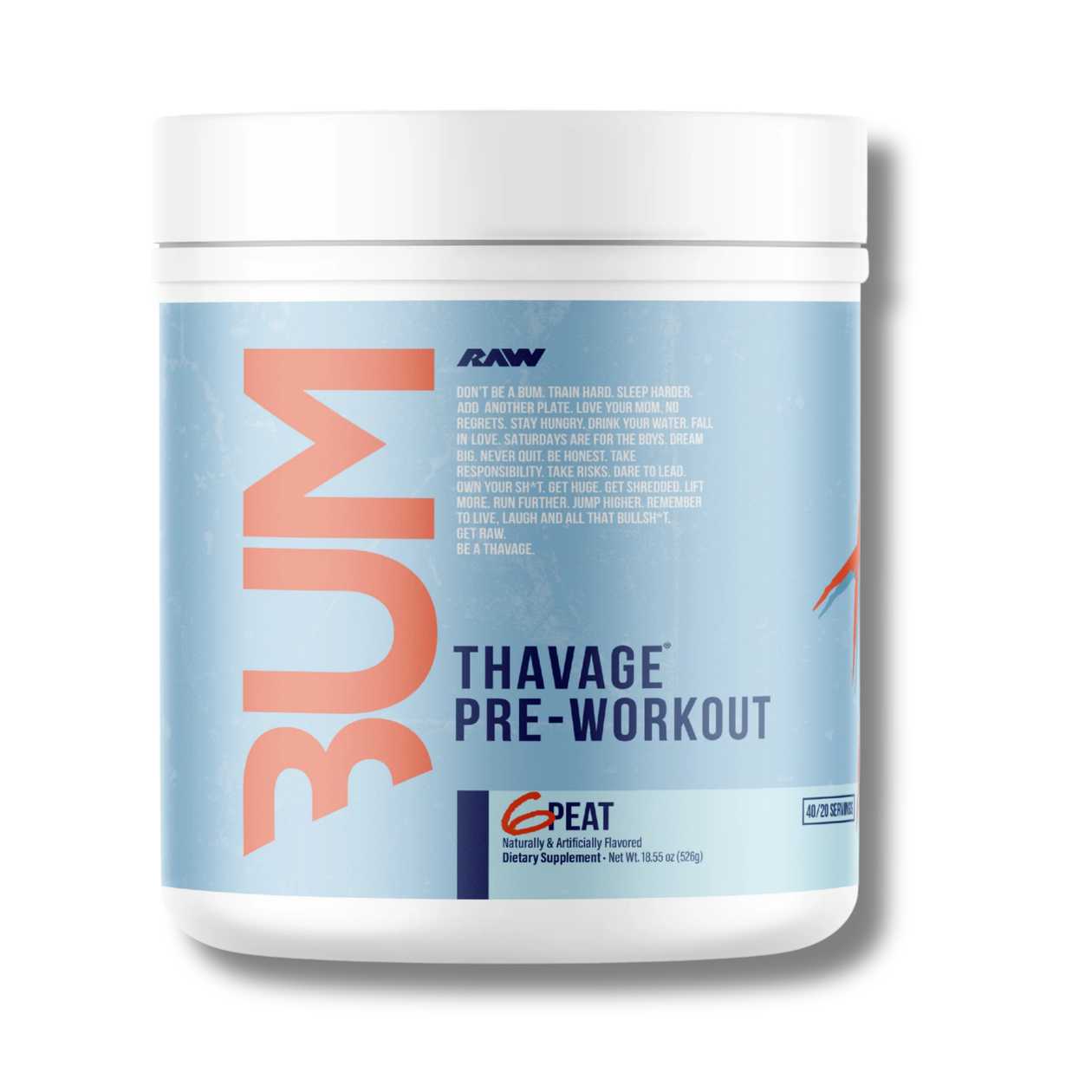 Raw Nutrition Thavage Pre-Workout (20/40 Servings) - 6 Peat