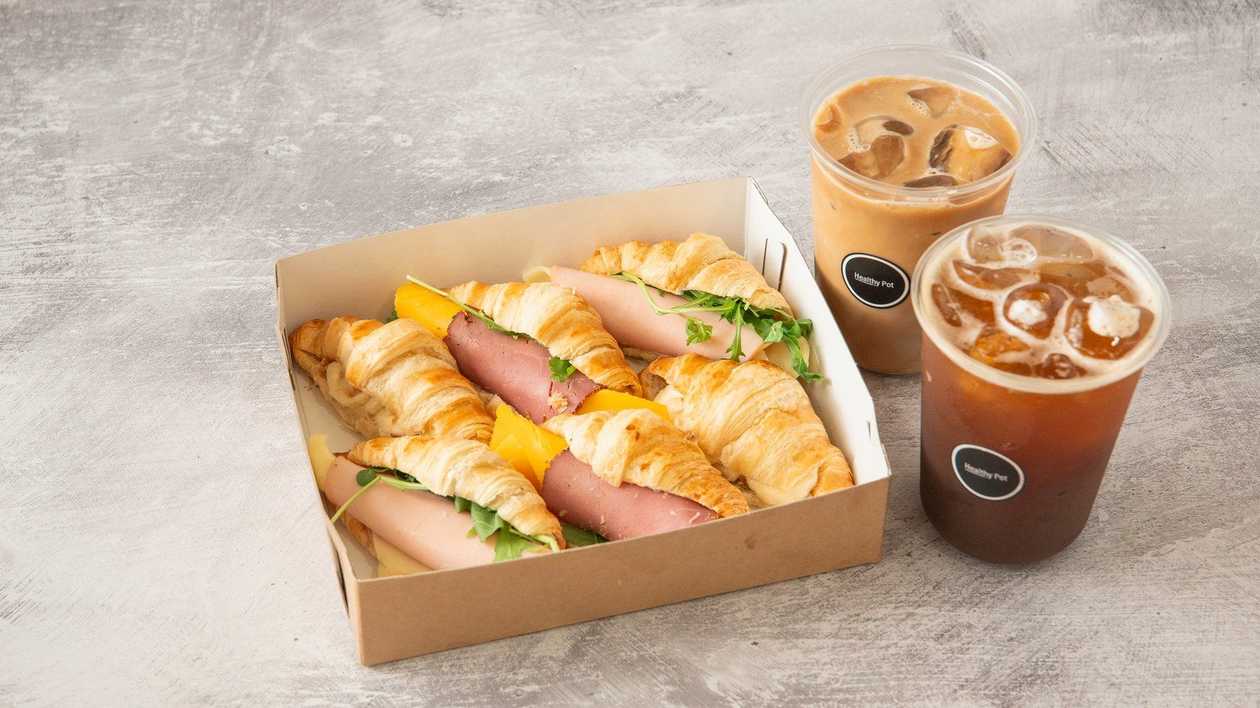Mini Croissant Platter + 2 Coffees