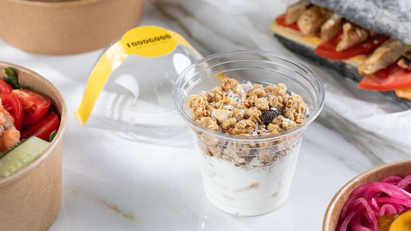 Mini Granola Breakfast  with Apple and Banana