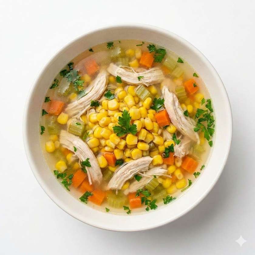Kuřecí polévka s kukuřicí