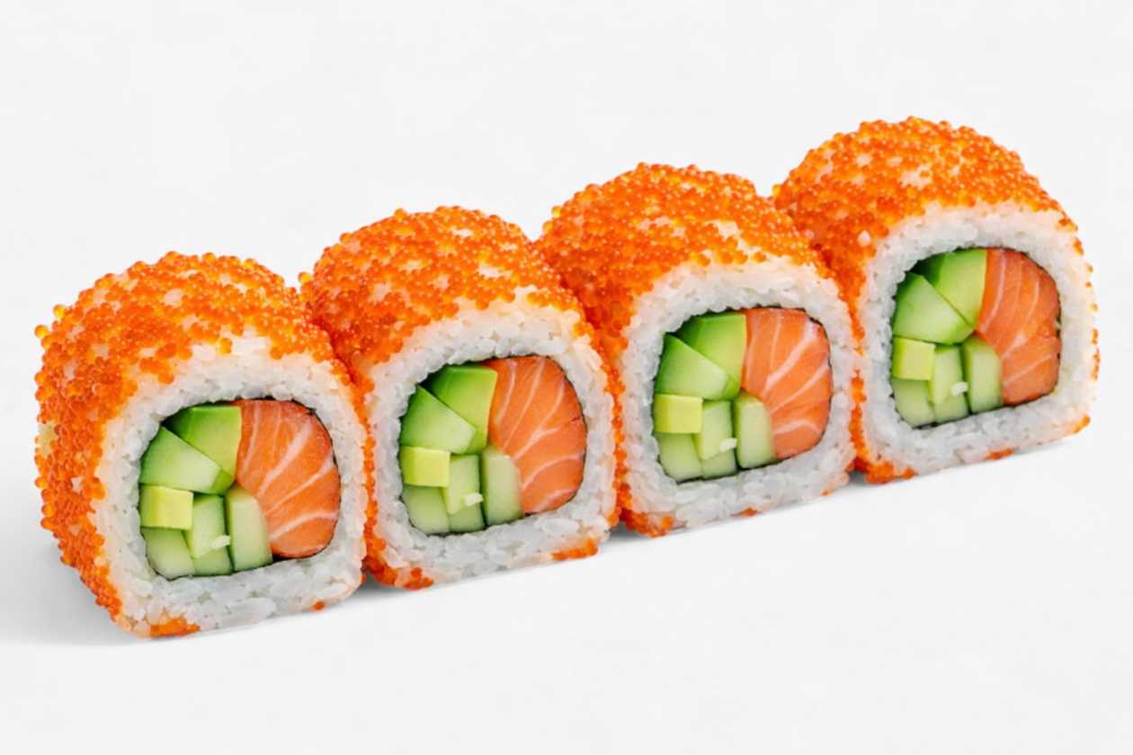Uramaki sake caviar
