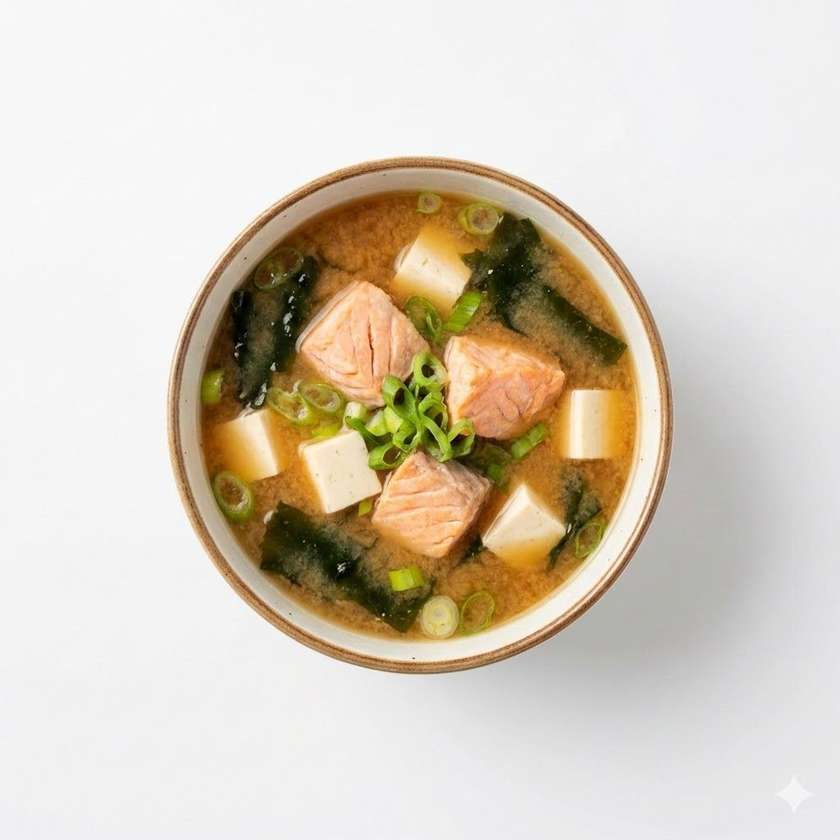 Miso polévka s lososem