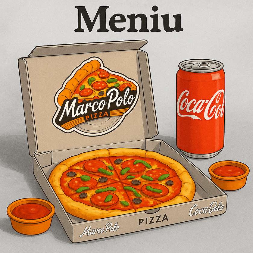 Pizza, Sauce & Soft Drink