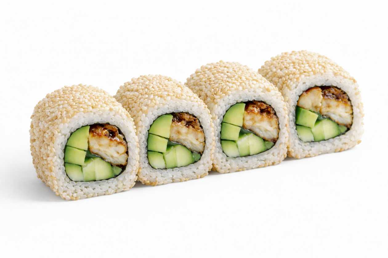 Uramaki unagi sesame