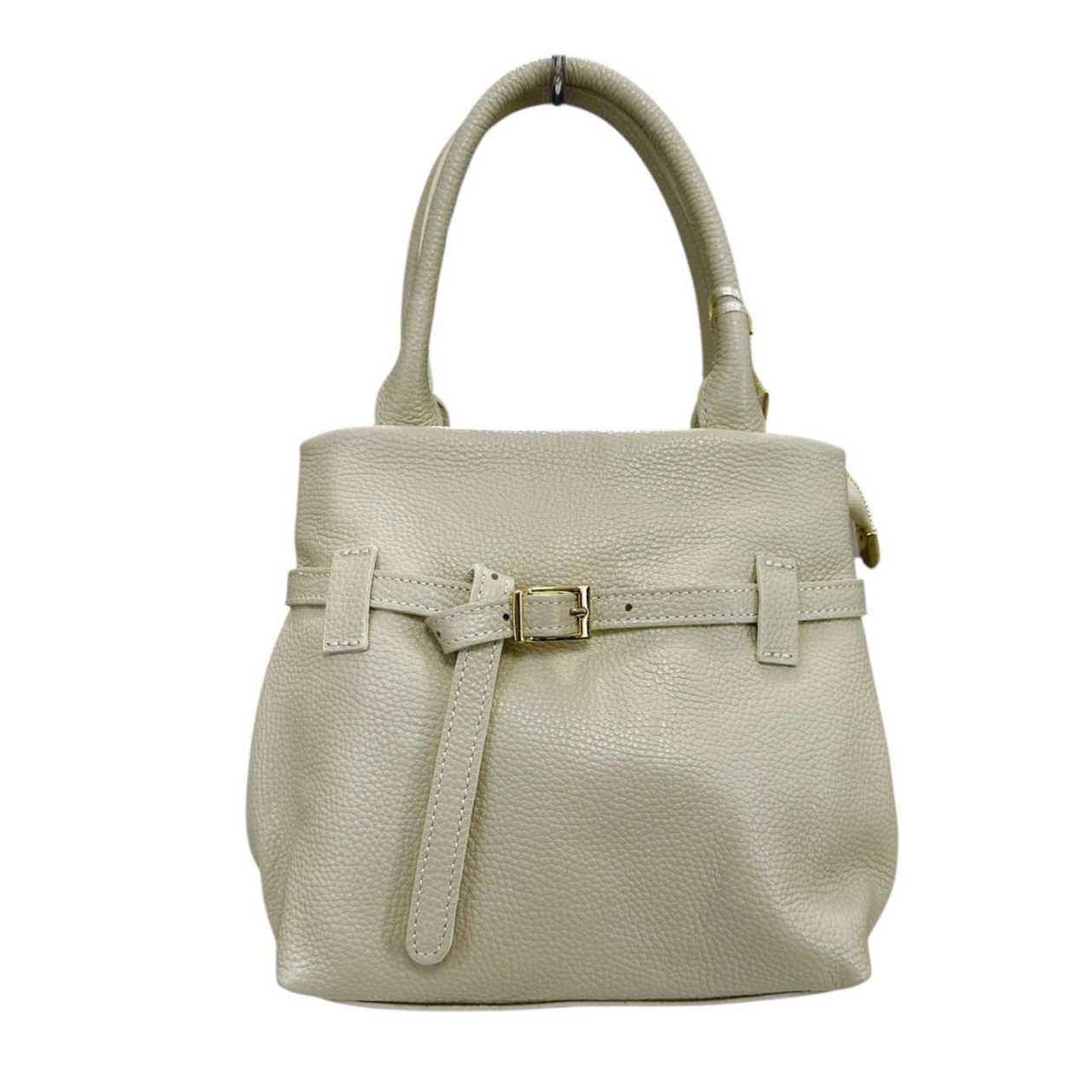 Svetlá kožená kabelka